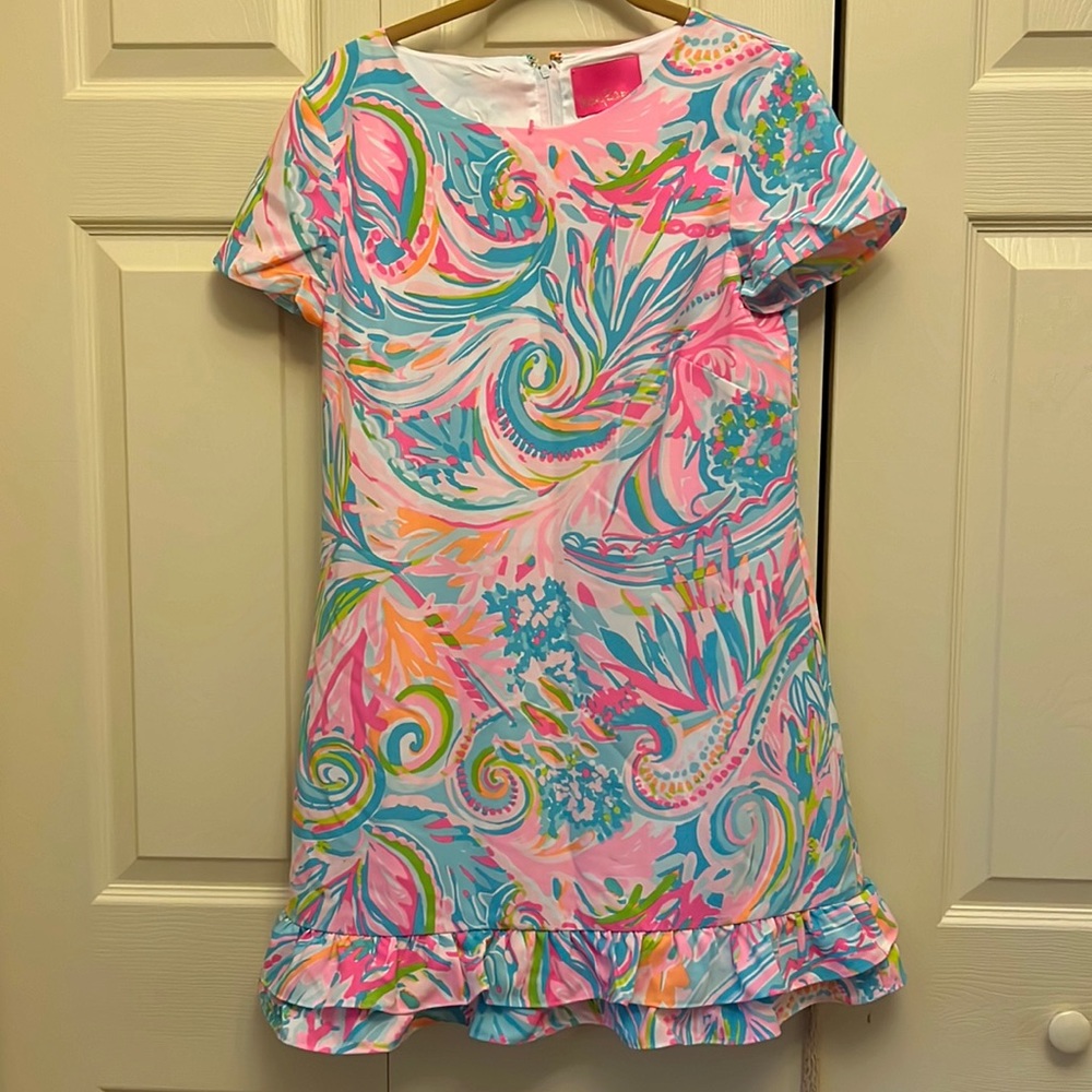 NWT Lilly Pulitzer Masey Romper in Carnival Coral size 6
